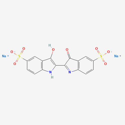 E132 Chemische structuur van indigotine